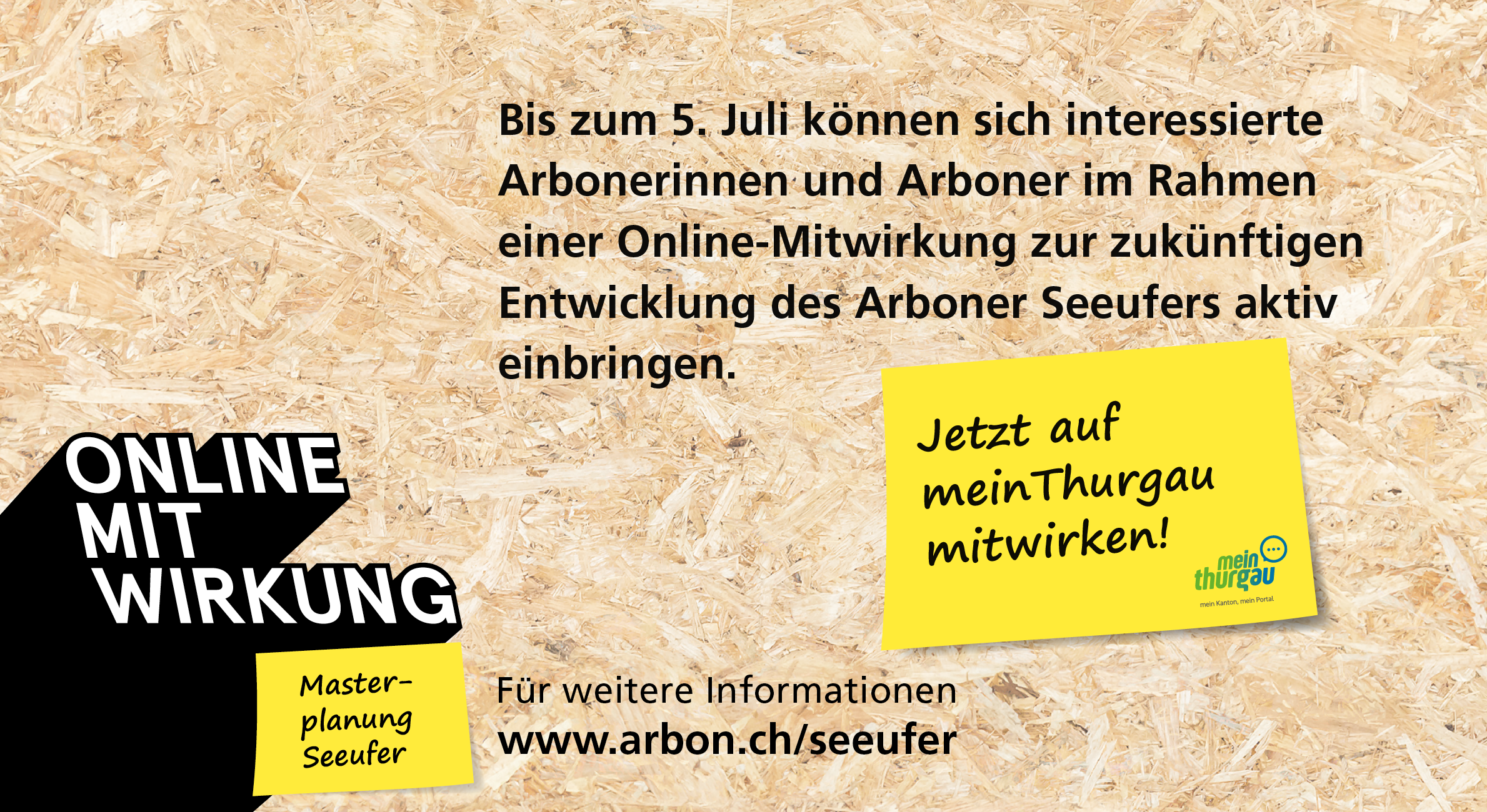 Banner Masterplanung Seeufer Banner Masterplanung Seeufer